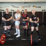 Fabian Keck (Zweiter von links) beim großen Posedown mit seiner Warmup-Crew